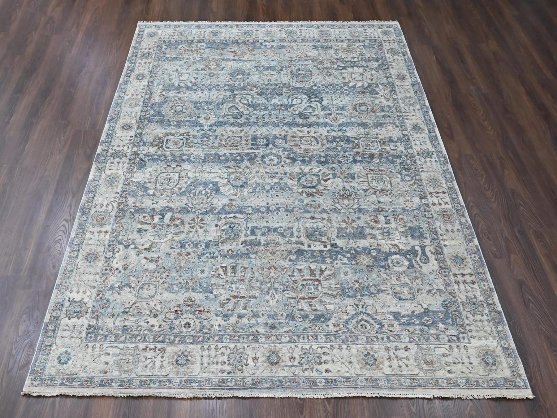 Oushak hand-knotted wool rug in Gray & Ivory, 8' x 10'1" — SKU O010537 (view 2)