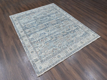 Oushak hand-knotted wool rug in Gray & Ivory, 8' x 10'1" — SKU O010537 (view 3)