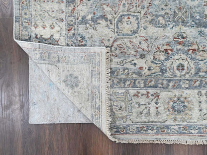 Oushak hand-knotted wool rug in Gray & Ivory, 8' x 10'1" — SKU O010537 (view 4)