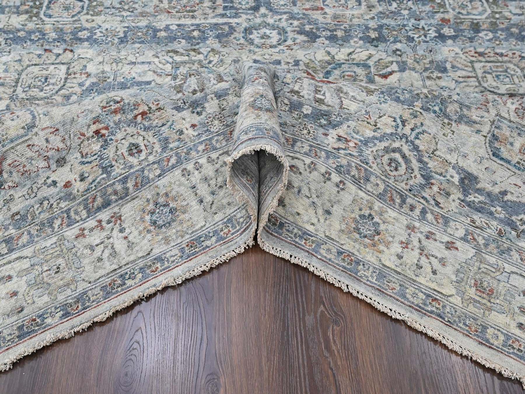 Oushak hand-knotted wool rug in Gray & Ivory, 8' x 10'1" — SKU O010537 (view 5)