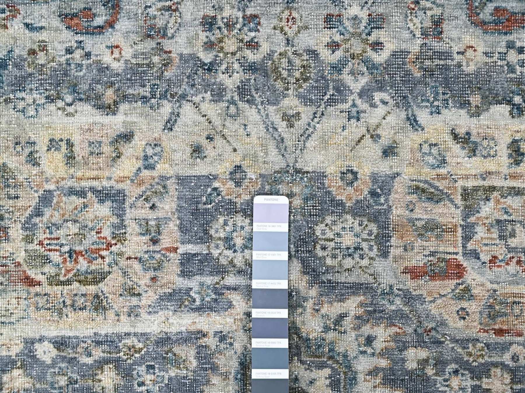 Oushak hand-knotted wool rug in Gray & Ivory, 8' x 10'1" — SKU O010537 (view 7)