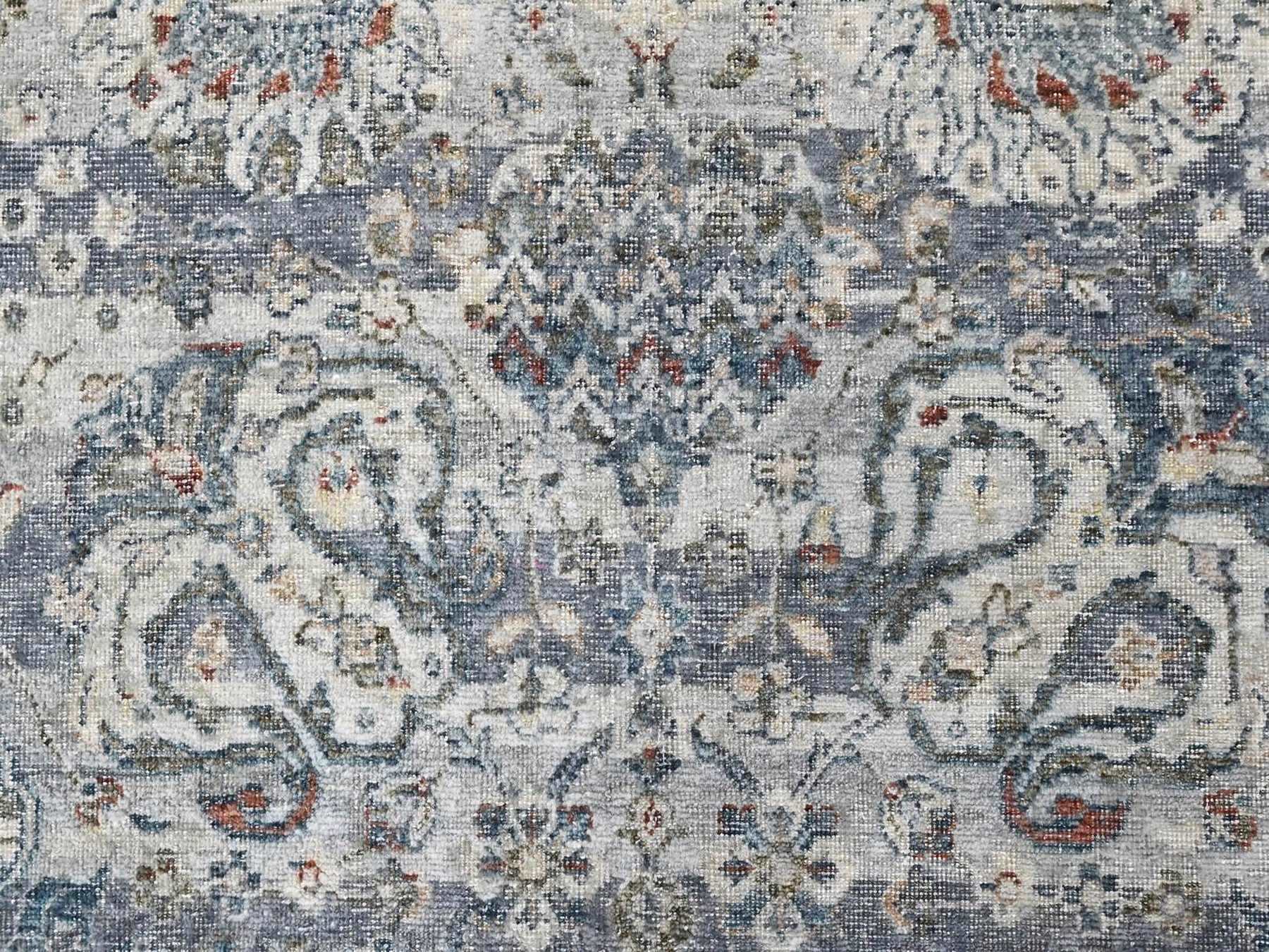 Oushak hand-knotted wool rug in Gray & Ivory, 8' x 10'1" — SKU O010537 (view 8)