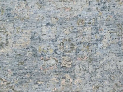 Grey 9'0" x 11'10" Oushak And Peshawar Hand knotted Wool Rug - Sku: O010539