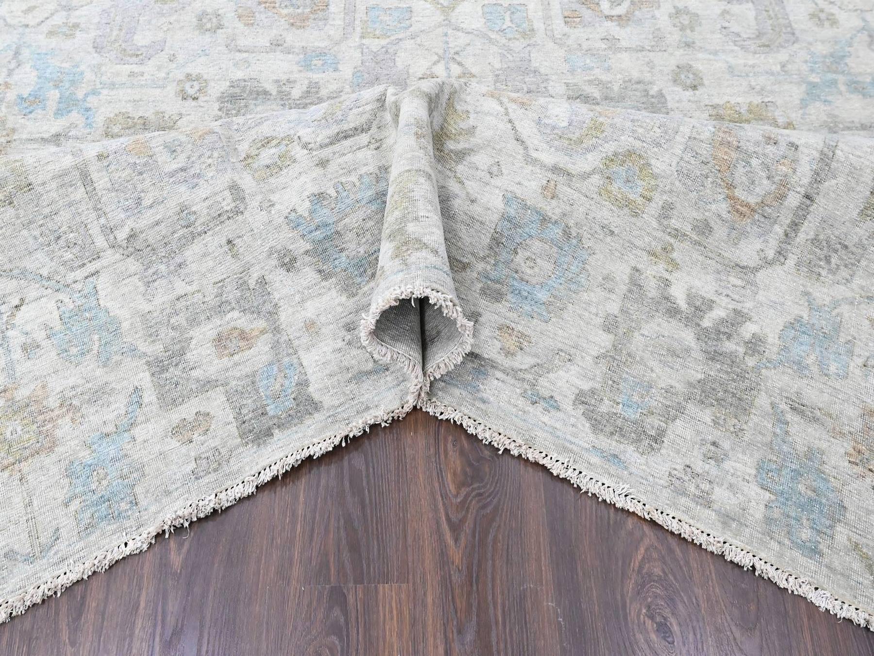 Oushak hand-knotted wool rug in Ivory, 8'9" x 11'10" — SKU O010541 (view 5)