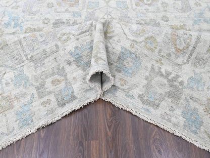 Oushak hand-knotted wool rug in Ivory, 8'9" x 11'10" — SKU O010541 (view 5)