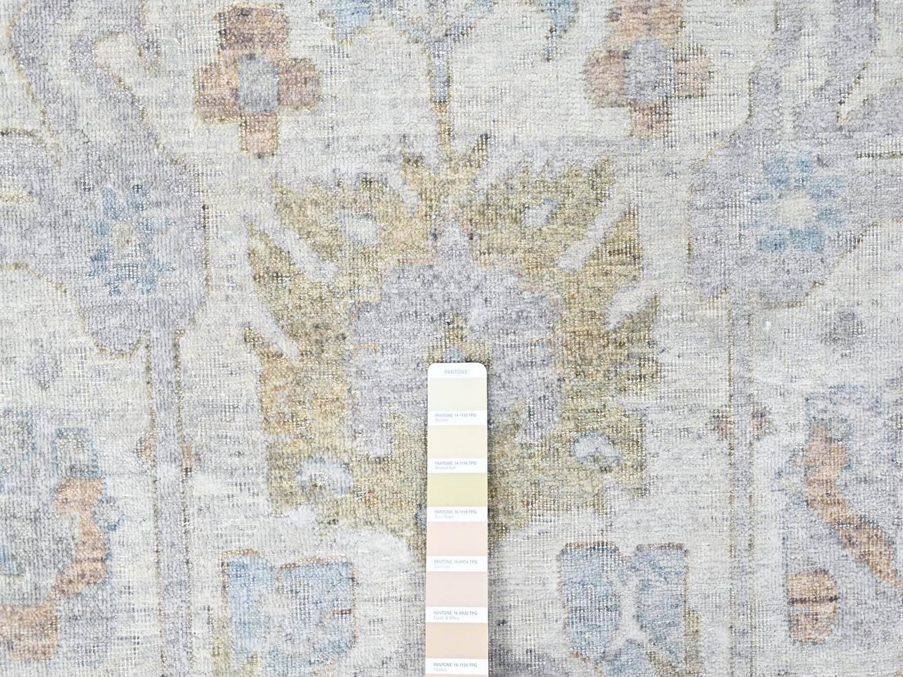 Oushak hand-knotted wool rug in Ivory, 8'9" x 11'10" — SKU O010541 (view 7)