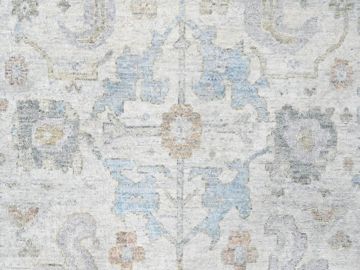 Oushak hand-knotted wool rug in Ivory, 8'9" x 11'10" — SKU O010541 (view 8)
