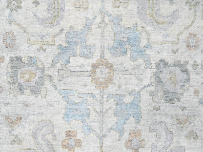 Oushak hand-knotted wool rug in Ivory, 8'9" x 11'10" — SKU O010541 (view 8)