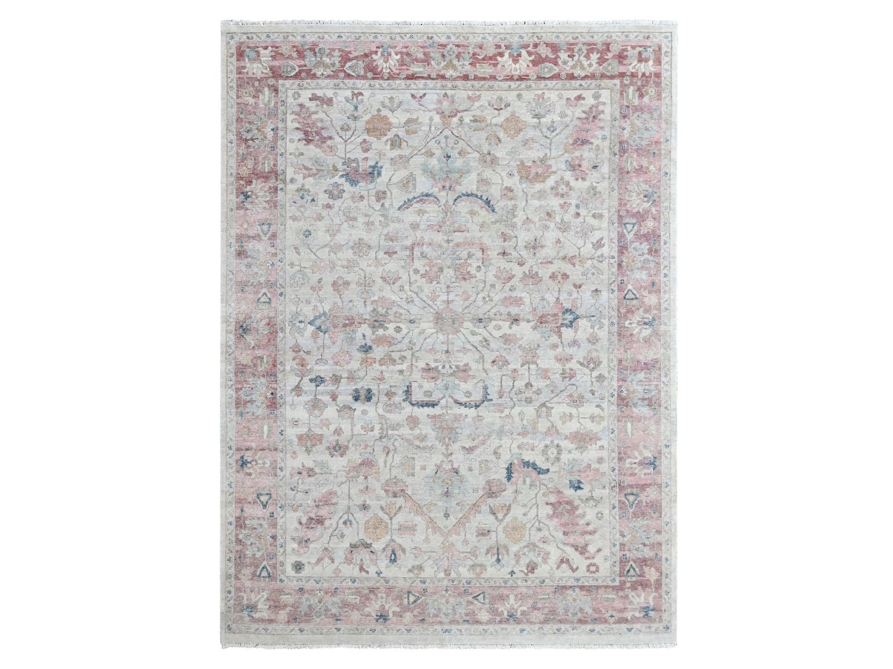 Beige 9'0" x 11'10" Heriz Hand knotted Wool Rug - Sku: O010545