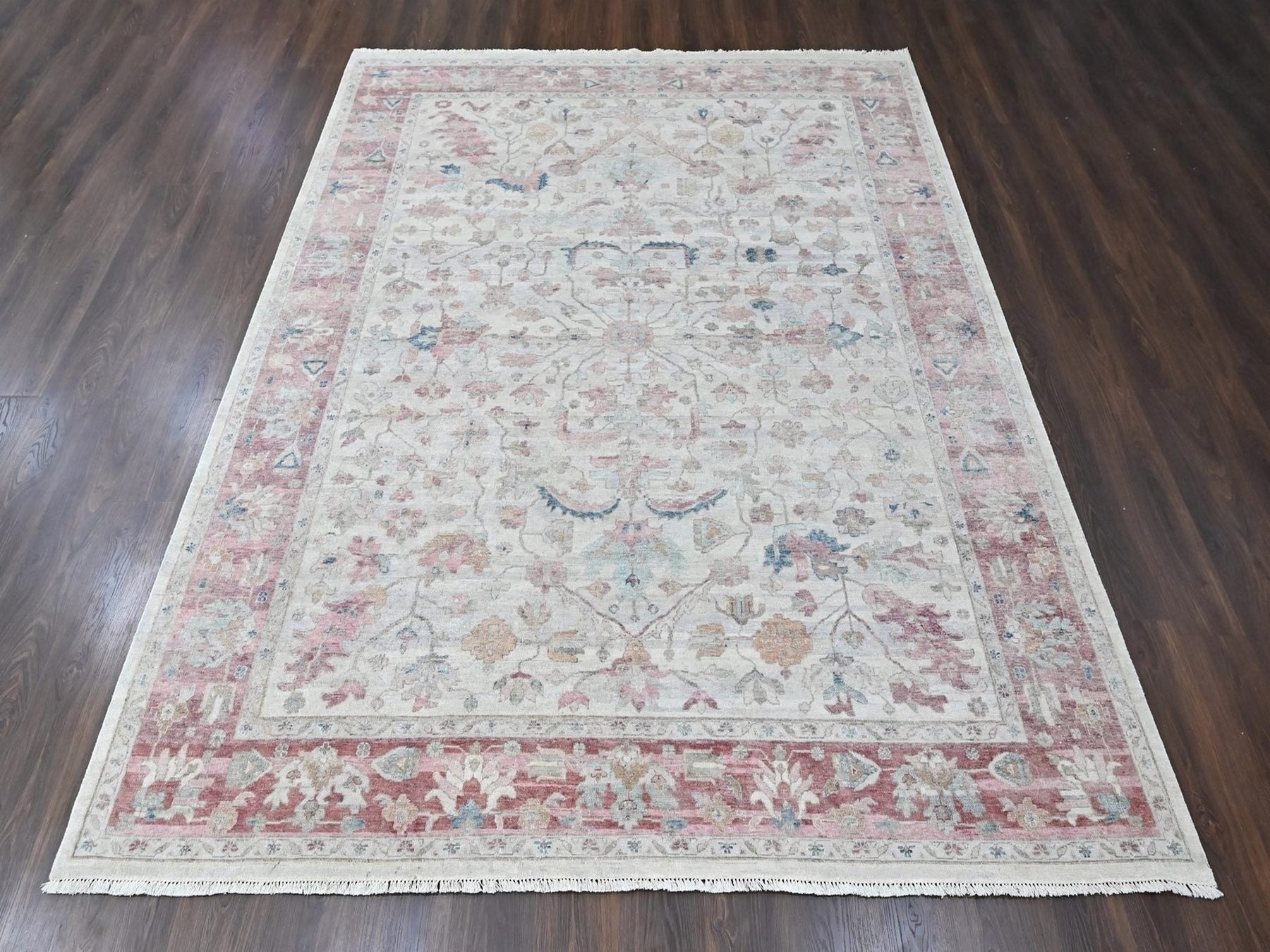Beige 9'0" x 11'10" Heriz Hand knotted Wool Rug - Sku: O010545