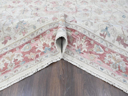 Beige 9'0" x 11'10" Heriz Hand knotted Wool Rug - Sku: O010545