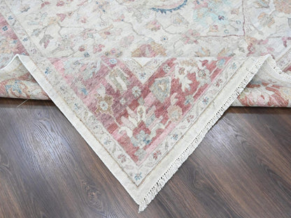 Beige 9'0" x 11'10" Heriz Hand knotted Wool Rug - Sku: O010545