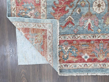 Blue 8'0" x 9'10" Heriz Hand knotted Wool Rug - Sku: O010546