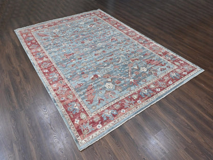 Blue 9'11" x 13'10" Heriz Hand knotted Wool Rug - Sku: O010548