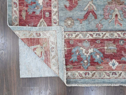 Blue 9'11" x 13'10" Heriz Hand knotted Wool Rug - Sku: O010548