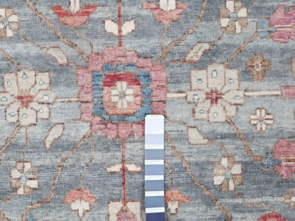 Blue 9'11" x 13'10" Heriz Hand knotted Wool Rug - Sku: O010548