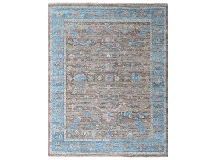 Brown 8'11" x 11'9" Heriz Hand knotted Wool Rug - Sku: O010550