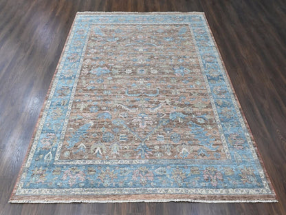Brown 8'11" x 11'9" Heriz Hand knotted Wool Rug - Sku: O010550