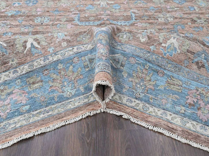 Brown 8'11" x 11'9" Heriz Hand knotted Wool Rug - Sku: O010550