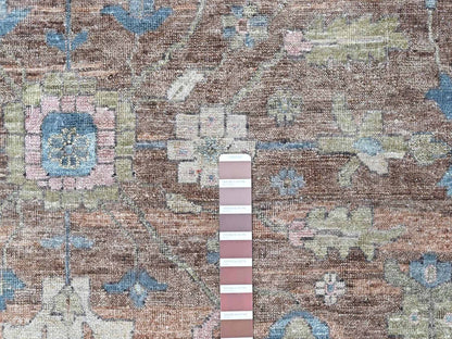 Brown 8'11" x 11'9" Heriz Hand knotted Wool Rug - Sku: O010550