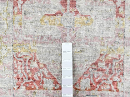 Mahal Oushak hand-knotted wool rug in Ivory, 2' x 2'11" — SKU O010553 (view 3)