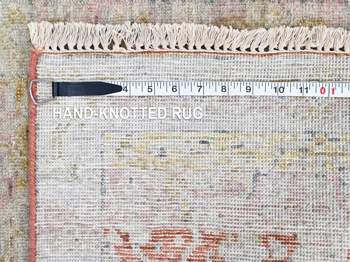 Mahal Oushak hand-knotted wool rug in Ivory, 2' x 2'11" — SKU O010553 (view 7)