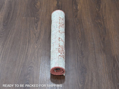 Mahal Oushak hand-knotted wool rug in Ivory, 2' x 2'11" — SKU O010554 (view 5)