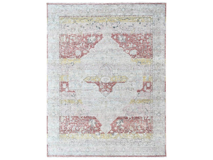 Mahal Oushak hand-knotted wool rug in Ivory, 8'11" x 11'10" — SKU O010555