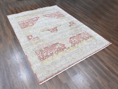 Mahal Oushak hand-knotted wool rug in Ivory, 8'11" x 11'10" — SKU O010555 (view 3)