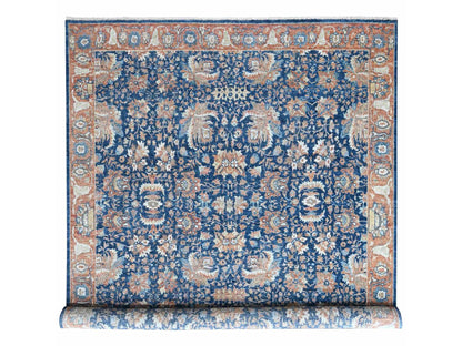 Blue 10'3" x 13'10" Oushak And Peshawar Hand knotted Wool Rug - Sku: O010557