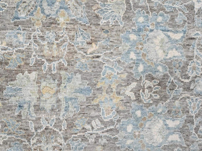 Brown 9'11" x 14'2" Oushak And Peshawar Hand knotted Wool Rug - Sku: O010558