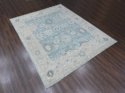 Blue 11'11" x 15'1" Oushak And Peshawar Hand knotted Wool Rug - Sku: O010560