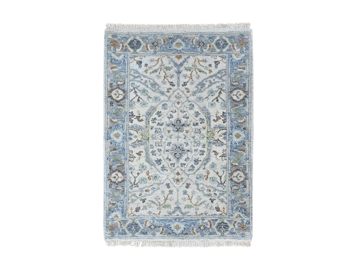 Oushak Oushak hand-knotted wool rug in Gray, 2'1" x 2'10", SKU O010563