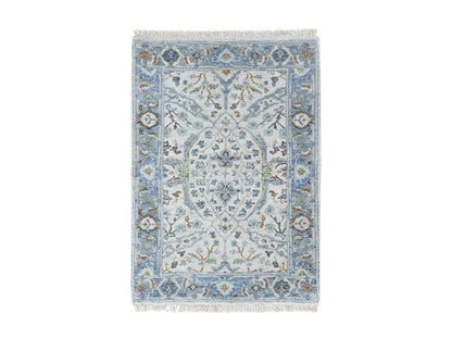 Oushak Oushak hand-knotted wool rug in Gray, 2'1" x 2'10", SKU O010563
