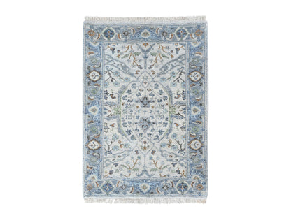 Oushak Oushak hand-knotted wool rug in Gray, 2'1" x 3', SKU O010564