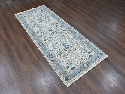 Oushak Oushak hand-knotted wool runner in Gray, 4' x 9'10", SKU O010565 (view 2)