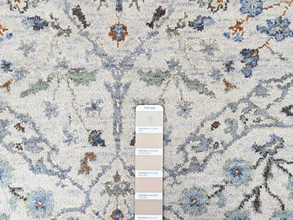 Oushak Oushak hand-knotted wool runner in Gray, 4' x 9'10", SKU O010565 (view 4)