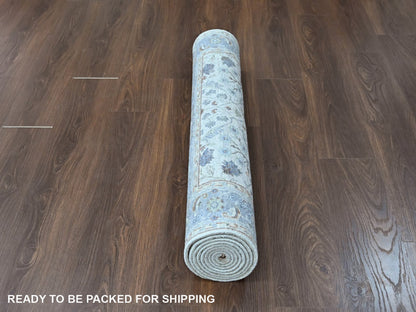Oushak Oushak hand-knotted wool runner in Gray, 4' x 9'10", SKU O010565 (view 6)