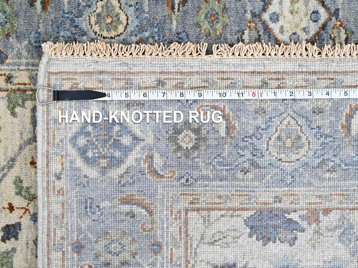 Oushak Oushak hand-knotted wool runner in Gray, 4' x 9'10", SKU O010565 (view 8)