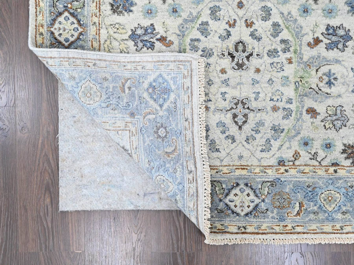 Oushak Oushak hand-knotted wool runner in Gray, 4' x 12', SKU O010566 (view 3)