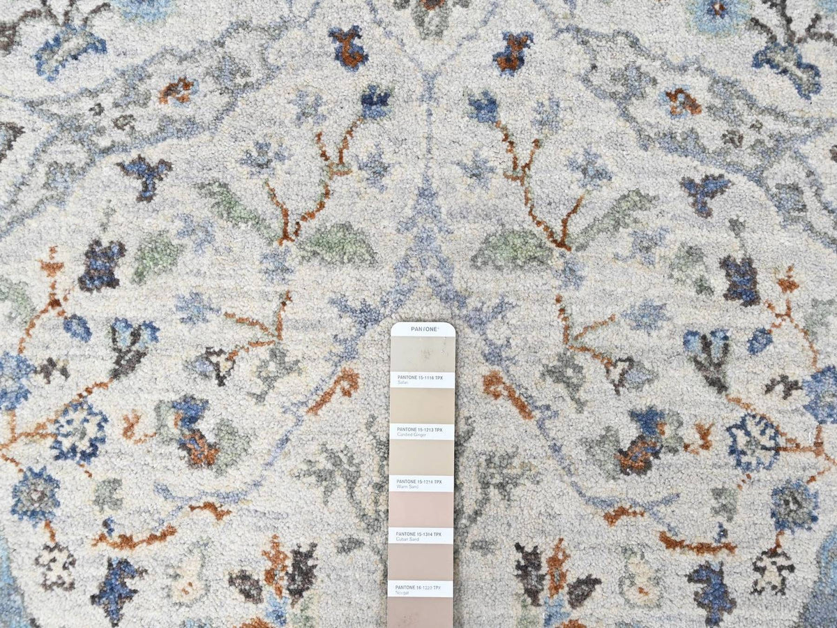 Oushak Oushak hand-knotted wool runner in Gray, 4' x 12', SKU O010566 (view 4)