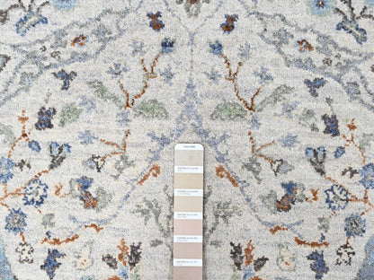Oushak Oushak hand-knotted wool runner in Gray, 4' x 12', SKU O010566 (view 4)