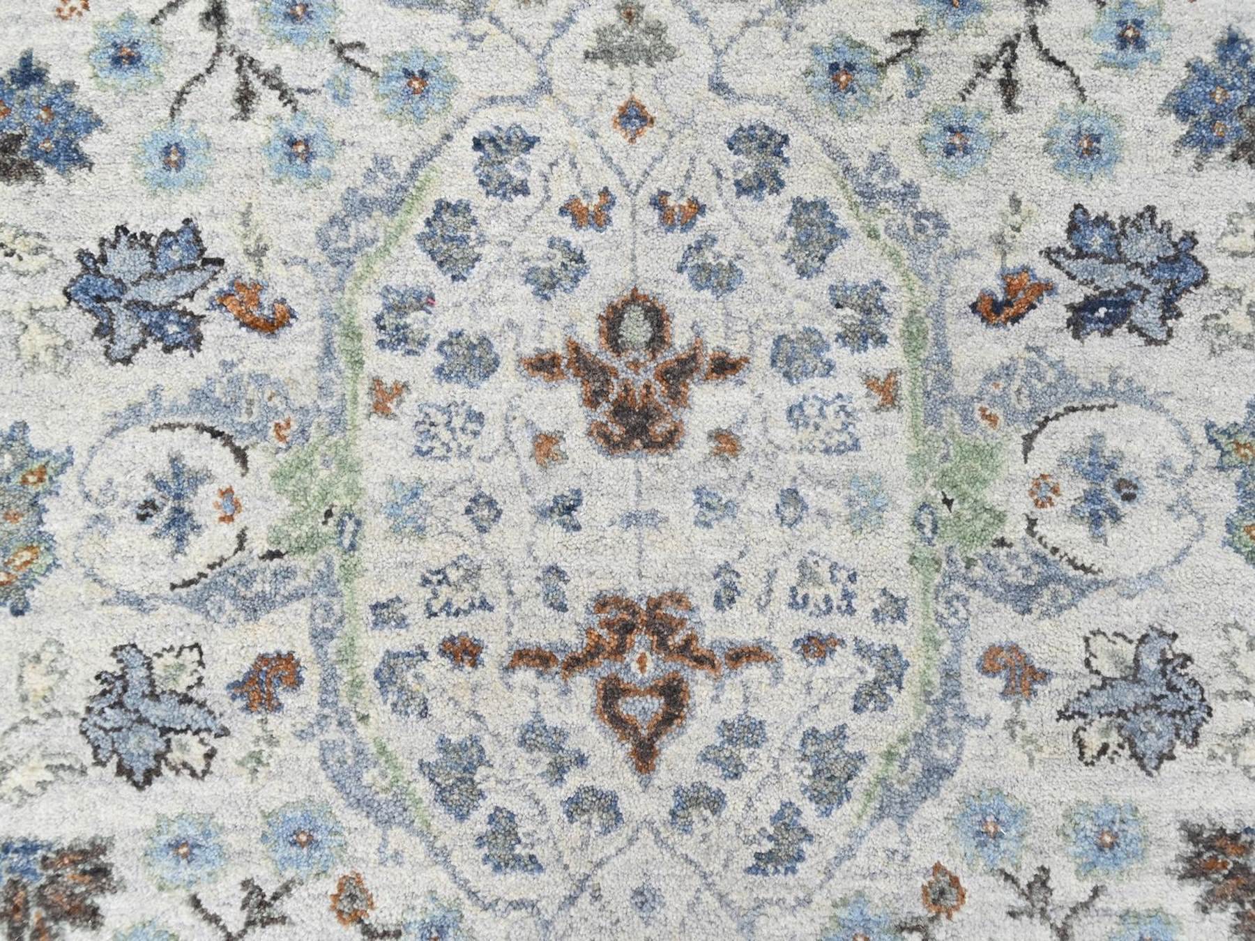 Oushak Oushak hand-knotted wool runner in Gray, 4' x 12', SKU O010566 (view 5)