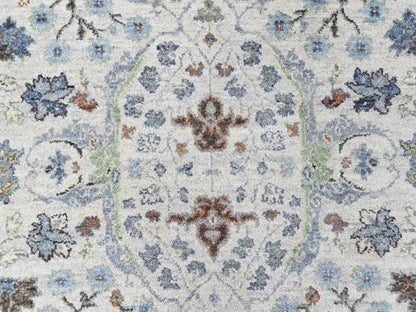 Oushak Oushak hand-knotted wool runner in Gray, 4' x 12', SKU O010566 (view 5)
