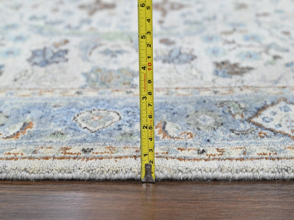 Oushak Oushak hand-knotted wool runner in Gray, 4' x 12', SKU O010566 (view 7)