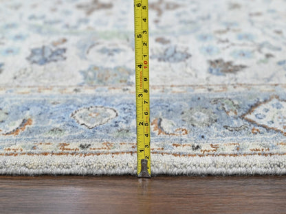 Oushak Oushak hand-knotted wool runner in Gray, 4' x 12', SKU O010566 (view 7)