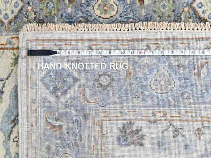 Oushak Oushak hand-knotted wool runner in Gray, 4' x 12', SKU O010566 (view 8)