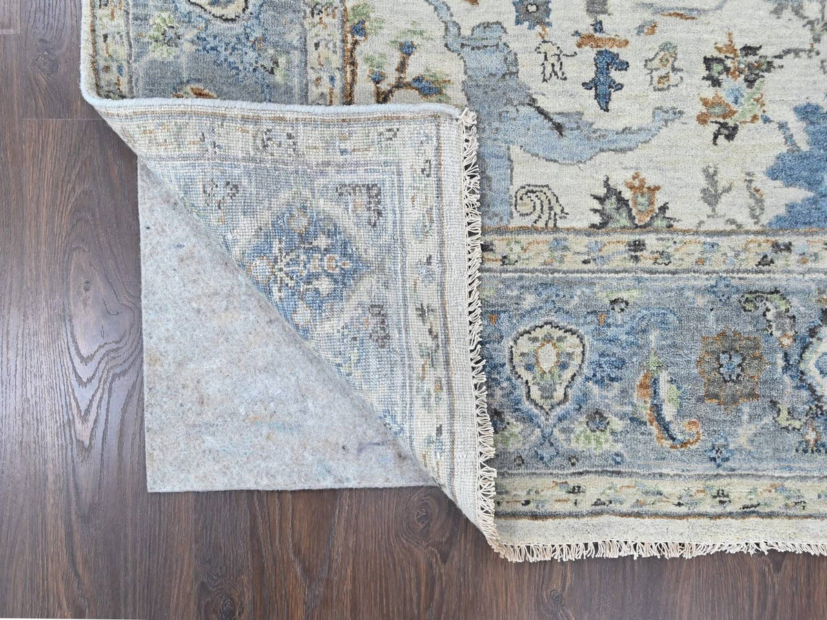 Oushak Oushak hand-knotted wool rug in Gray, 6' x 9', SKU O010567 (view 3)