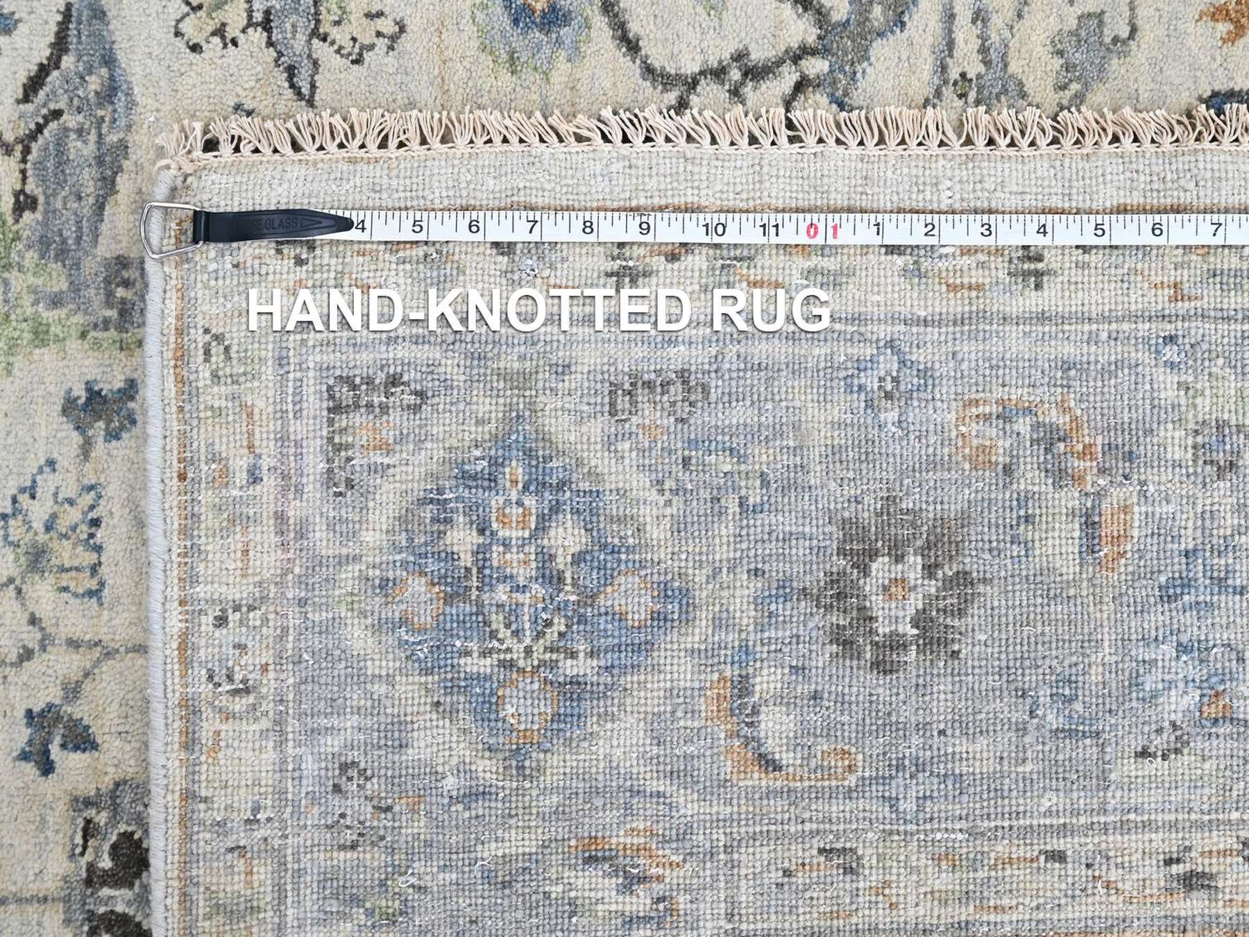 Oushak Oushak hand-knotted wool rug in Gray, 6' x 9', SKU O010567 (view 8)