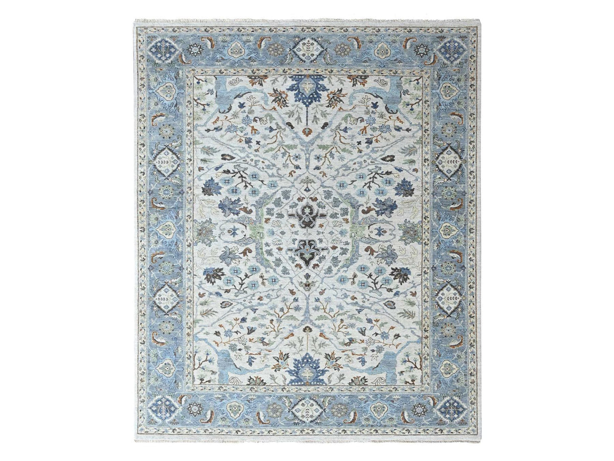 Oushak Oushak hand-knotted wool rug in Gray, 8' x 9'10", SKU O010568